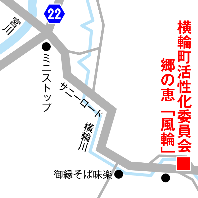 豆腐庵山中の地図